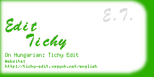 edit tichy business card